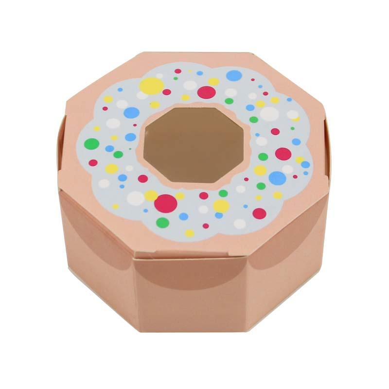 

European Candy Box, Wedding Gift Box, Happy Candy Box, Packaging Carton, Donut Polygon Cookie Box. світло-рожевий колір