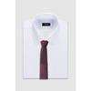 Plain Men's Burgundy Tie With Pocket Handkerchief
