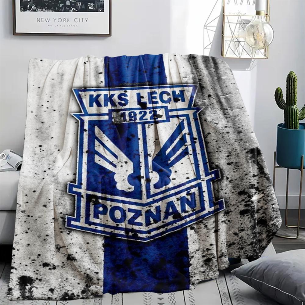 Kks Lech Poznan Print Flannel Blanket, High Quality Comfortable for All Seasons, Home Decor, Warmth and Comfort, Perfect for Christmas Gifts60
