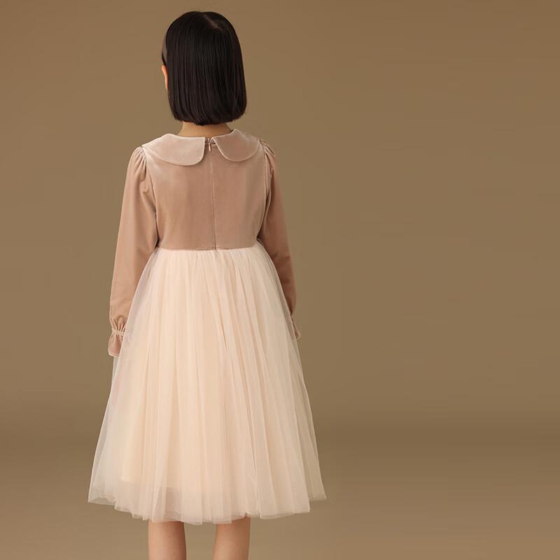 Hacikis Girls' Spring Autumn Long Sleeve Velvet Princess Dress