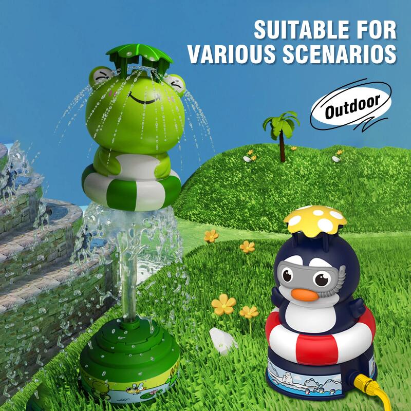 Cartoon Animal Dinosaur Flying Jet Water Spray Bath Toy Outdoor Sports Water Playing Splashing Kids Toys Garden Lawn Game Gifts
