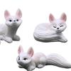 3Pcs Garden Fox Miniature Figurines Garden Decor for Outdoor Garden Yard