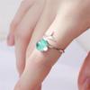 BELLA BOX Blue Crystal Mermaid Bubble Open Rings For Women Wedding Birthday Gift Fashion High Qualtiy Jewelry