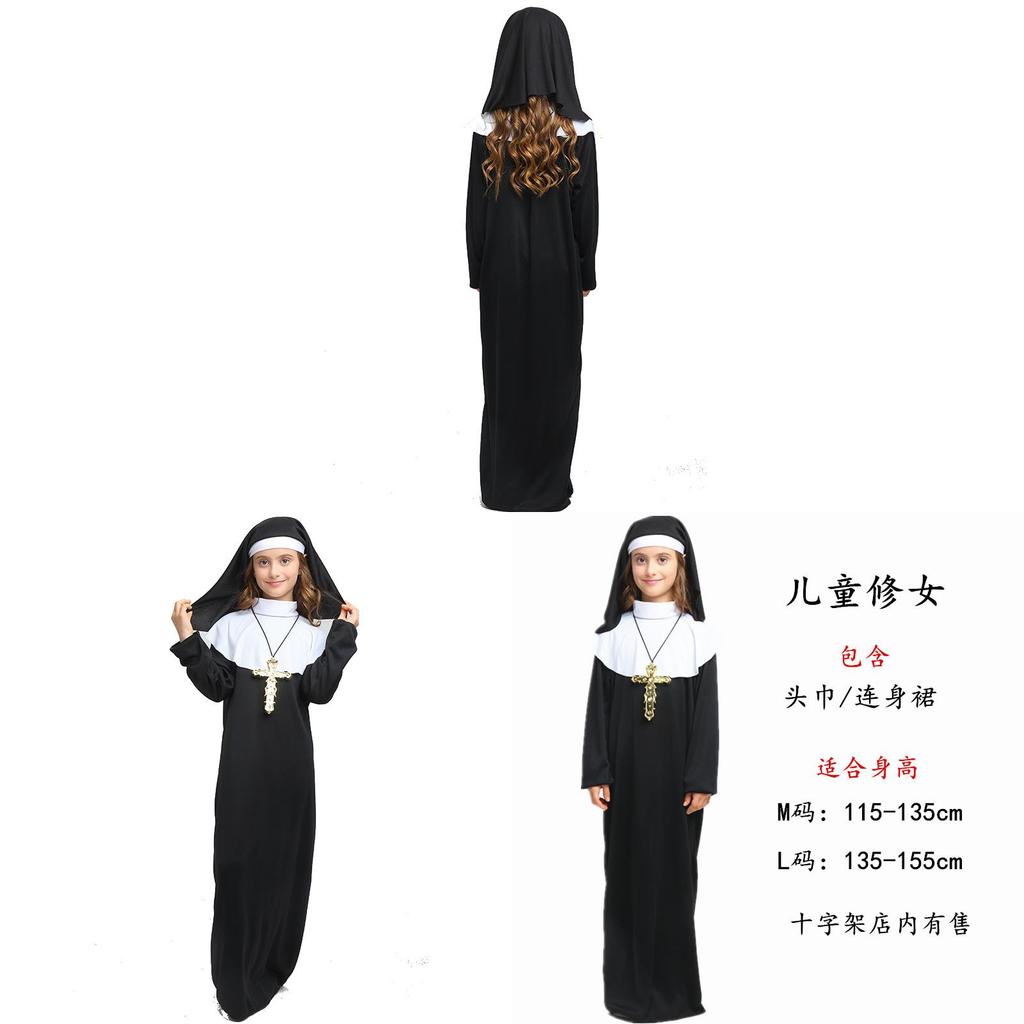 Costume da Sacerdote per Cosplay Bambini, Vestito di Pasqua per Ragazze