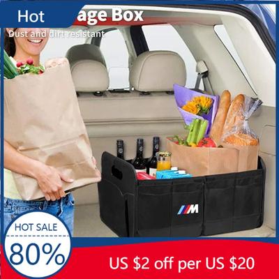 Neue Kofferraumbox Organizer Große Kapazität Auto Aufbewahrungsbox Faltbare Ladeflächen-Aufbewahrungswerkzeuge Für BMW 1 3 5 Serie X1 X4 X5 X7 G
