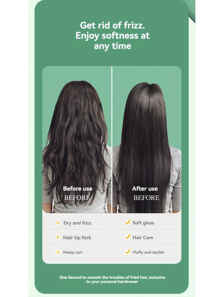 Haarglätter mit mehrstufiger Einstellung, flauschiges und glattes Styling, nasser und trockener Haarglätterkamm mit doppeltem Verwendungszweck, Temperaturregelung