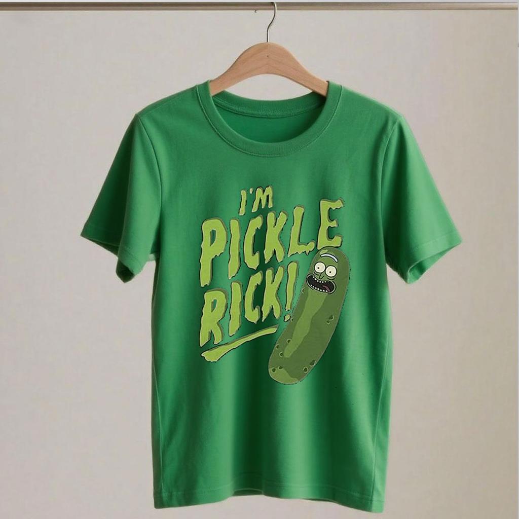 I'm Pickle Rick Mens T Shirt Cool and Funny Morty Design Schwifty Joke Design Streetwear Casual Tee Top Funny Tshits Cotton Tees