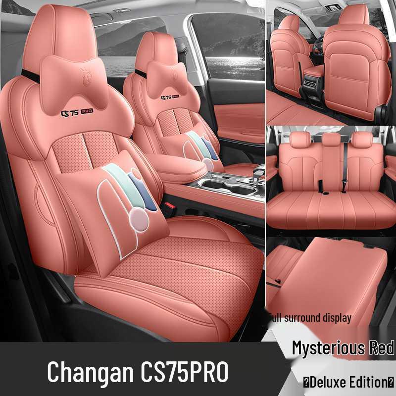 Changan CS75 PRO Seat Covers: Fully Enclosed, All-Season, Perforated Leather Car Seat Cushions for 26 Models.