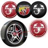 4pcs 56mm Wheel Center Hub Cap Emblem Badge Stickers Car Stying for  Abarth 124 500 Grande Punto Spider 500C 595C 695C Evo