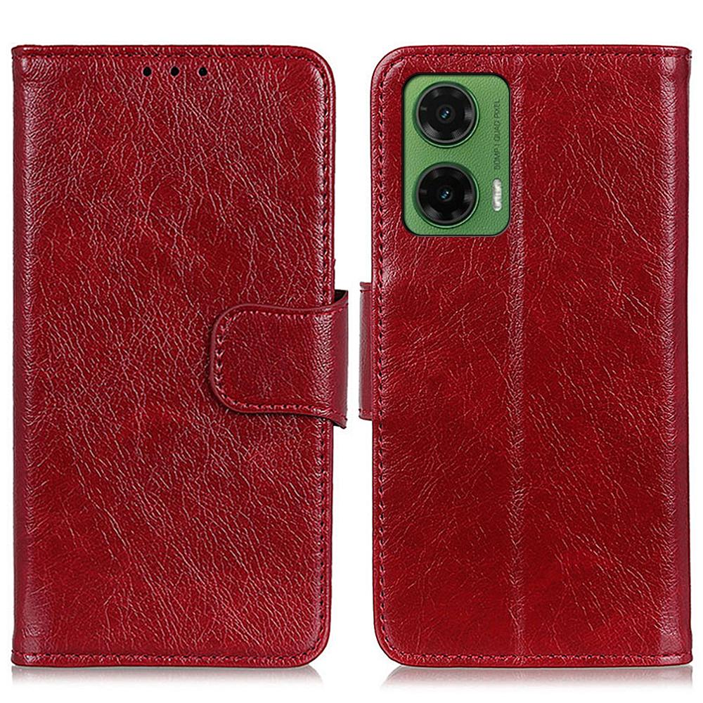 Pentru Motorola Moto G35 5G Husă Textură Nappa Piele Split Portofel Acoperire Telefon