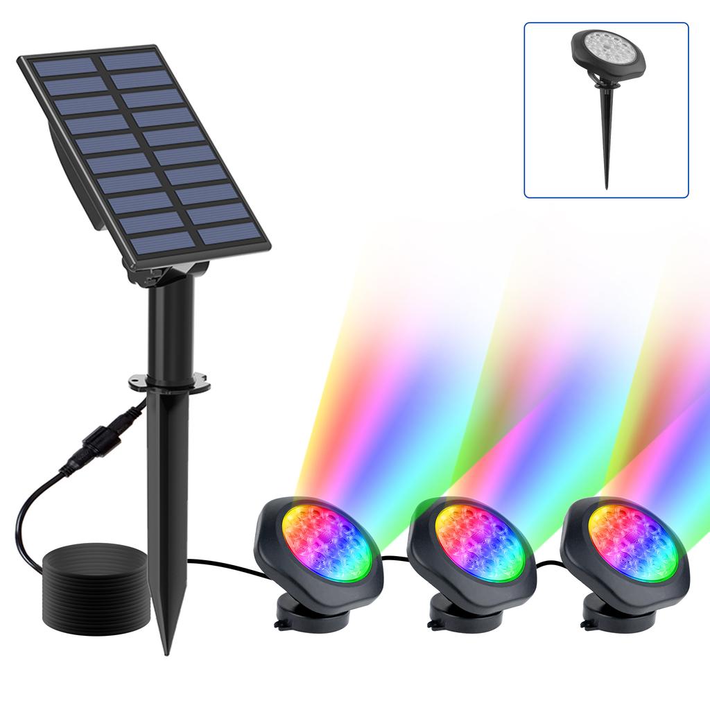 2/3/5 Light Solar Underwater Lights Outdoor Solar LED Pool Light Decoration Lights for Pond Fountain Aquarium Patio Lawn Light