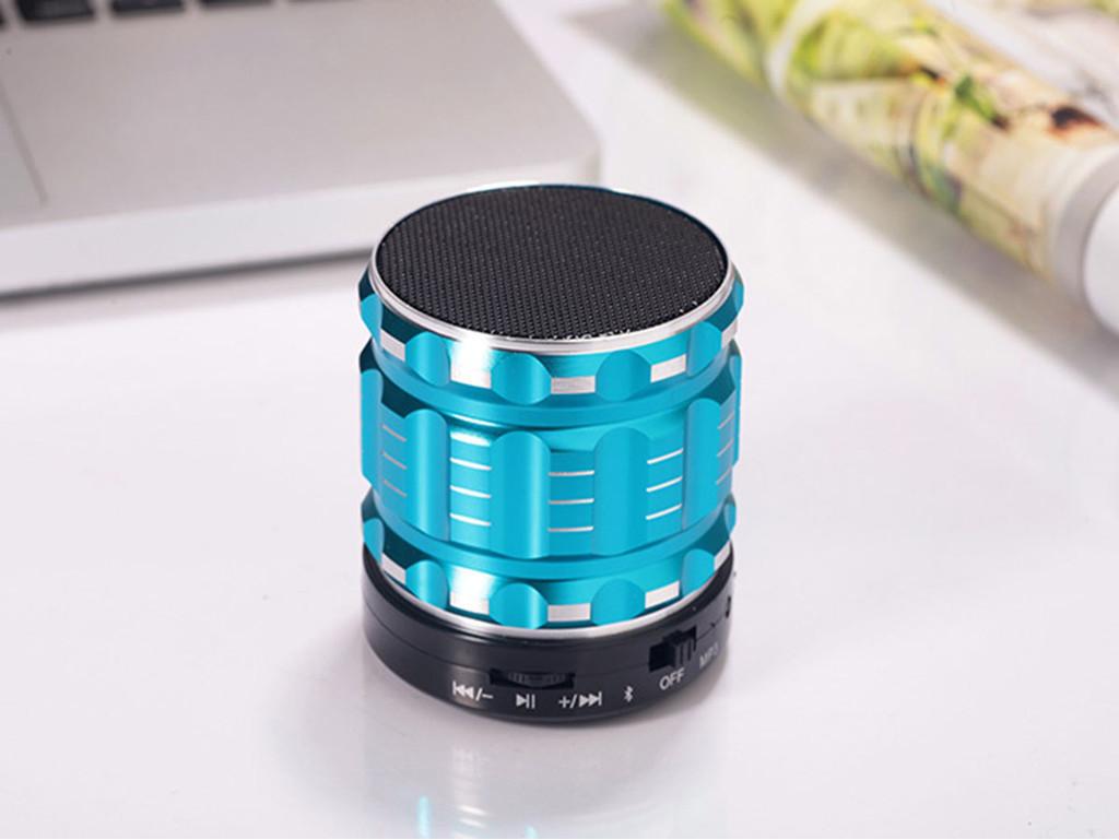 Sleek Bluetooth Wireless Portable Mini Speaker With Metal Steel Finish And Fm Radio