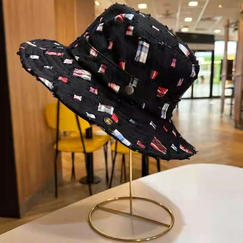 Стильная широкополая рыболовная шляпа для взрослых и детей разных цветов чёрный