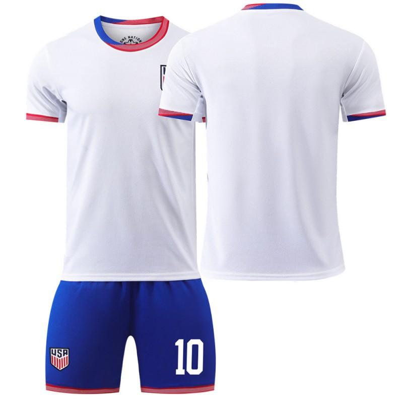 

2425 American Team Home White Football Uniform No. 10 Prisic America s Cup Children s Men s Women s Set Ball 20#
