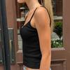 Women's Loose Casual Solid Color Waist Cinched Knitted Camisole Top  Knitted Camisole Top
