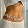 8 Pcs/Set Bohemian Colorful Rice Bead Waist Chain for Women Sexy Bikini Multilayer Belt Belly Chain Summer Beach Body Zircon