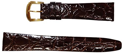 [Seiko] SEIKO Watch Band/Strap 17mm DA62 Crocodile Leather Dark Brown Men s Genuine Product
