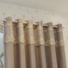 Luxury European Double-Layer Jacquard Blackout Curtains for Living Room or Bedroom - Soft Gauze Texture, Floor-to-Ceiling Design.