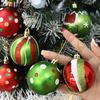 30/6pcs Electroplating Glitter Christmas Balls Color Painting Xmas Tree Hanging Ball Pendants Ornament New Year Party Home Decor