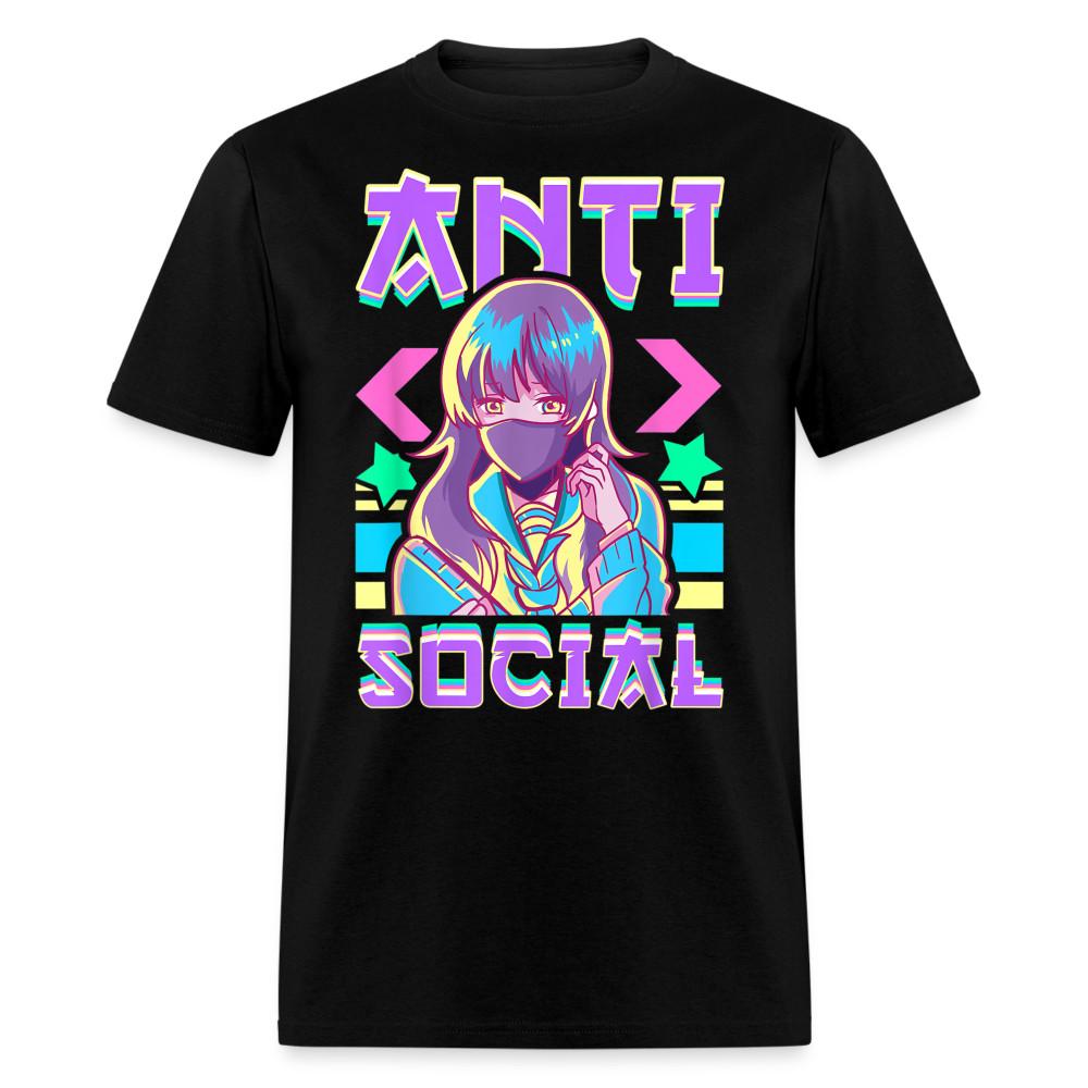

Cute Anti Social Vaporwave Anime shirt Girl Japanese Antisocial Retro T-Shirt M