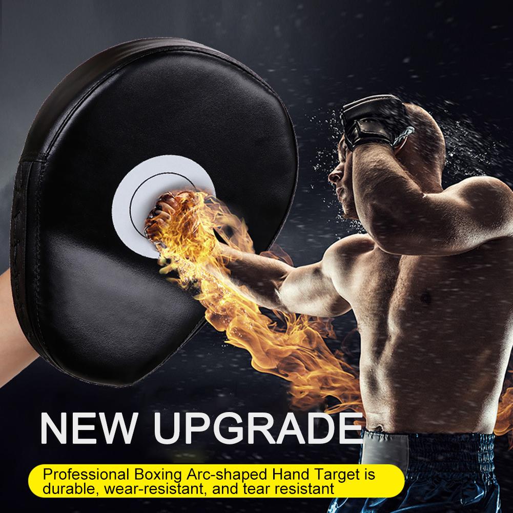 Curved Boxing Muay Thai Hand Target Sanda Training Thickened Earthquake-resistant Curved Baffle PU Leather 5-finger Hand Target