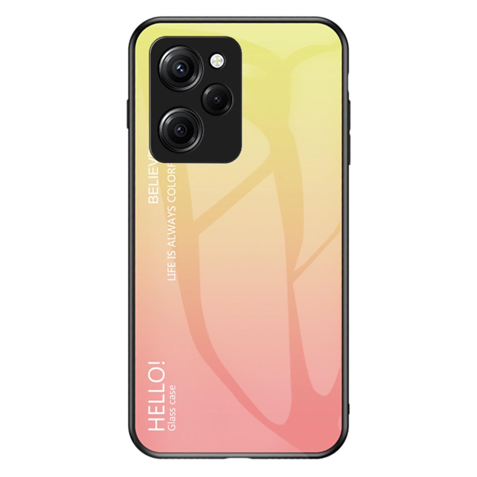 

Для Xiaomi Poco X5 Pro 5G/Redmi Note 12 Pro Speed 5G Чехол для телефона Закаленное стекло Тонкий чехол Gradient Yellow