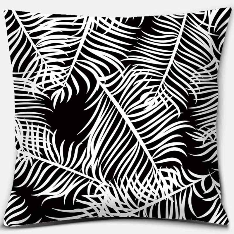 Black Geometric Printing Pillowcase Home Decoration Car Sofa Cushion Cover