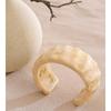 Eetit 55mm Beige Resin Acrylic Wide Cuff Statement Bracelet Bangle for Women Waterproof Trendy Fashion Jewelry Wholesale Gift