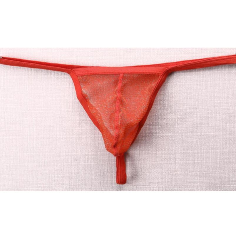 Pánské G-String síť Příze Průhledné spodky Tanga Spodní prádlo Kalhotky Velká velikost T-back