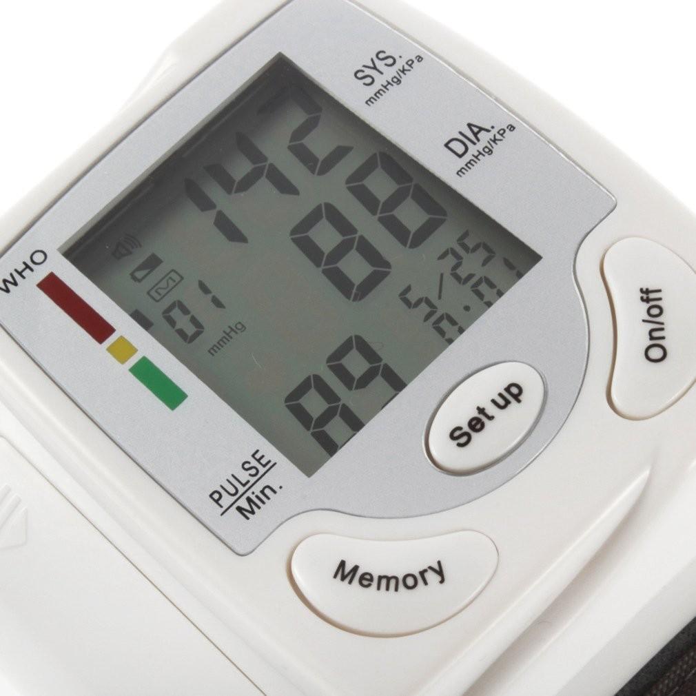 Digital Lcd Automatic Display Wrist Blood Pressure Monitor Heart Beat Rate Pulse
