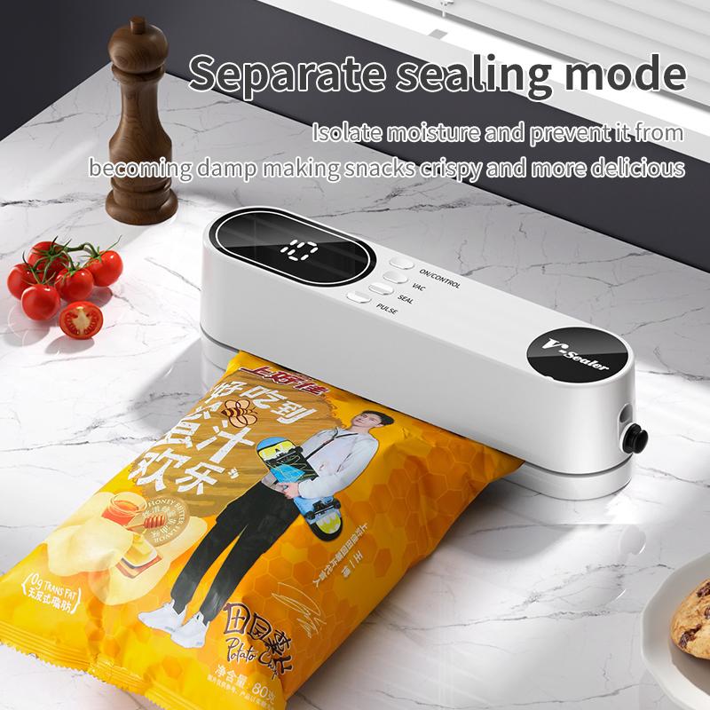 Vacuum Packaging Machine for Food Wireless Vacuum Sealer USB Rechargeable Household Mini Portable Food Vacuum Sealing Machine