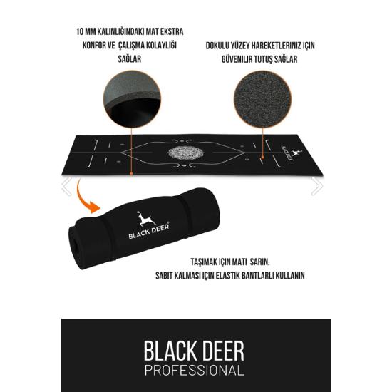 Alignment Yoga Pilates Stretching Mat Exercise Mat 180x55 Cm 10 Mm