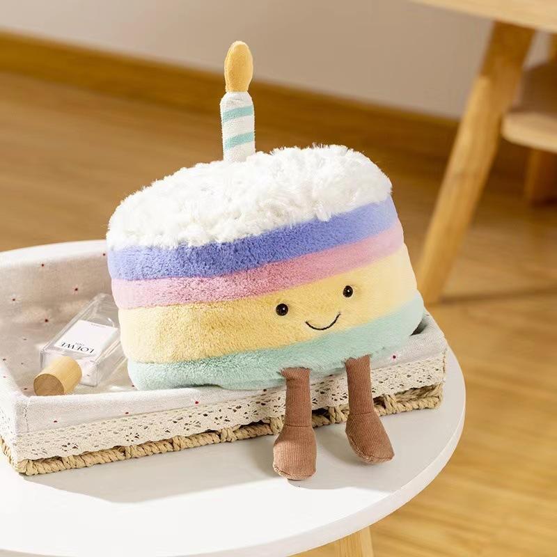 JellyCat Birthday Cake Cat Plush Toy Doll Cake Cloth Puppet Cute Fun Shop Soothing The Doll Valentine'S Festival Birthday Gift