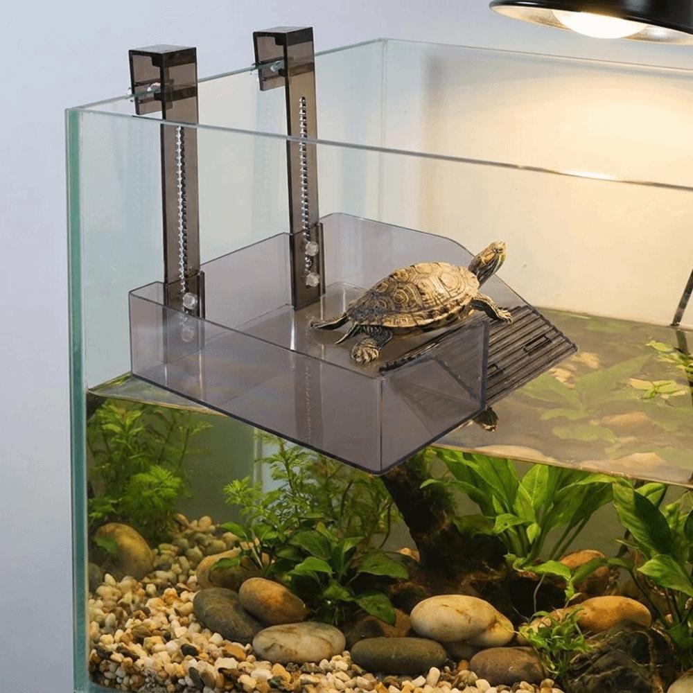 Suction Cup Turtle Floating Platform Height Adjustable Reptile Ramp  Turtle Tank