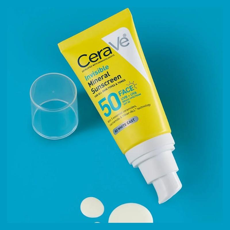 CeraVe Moisturizing 48ml Lotion All Skin Type Hydrating Invisible Mineral Sunscreen