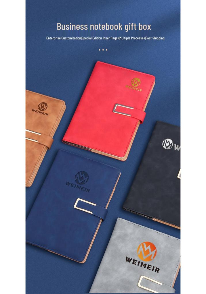 Custom Logo A5 Business Diary Gift Set: Employee Souvenir Notebook in Gift Box