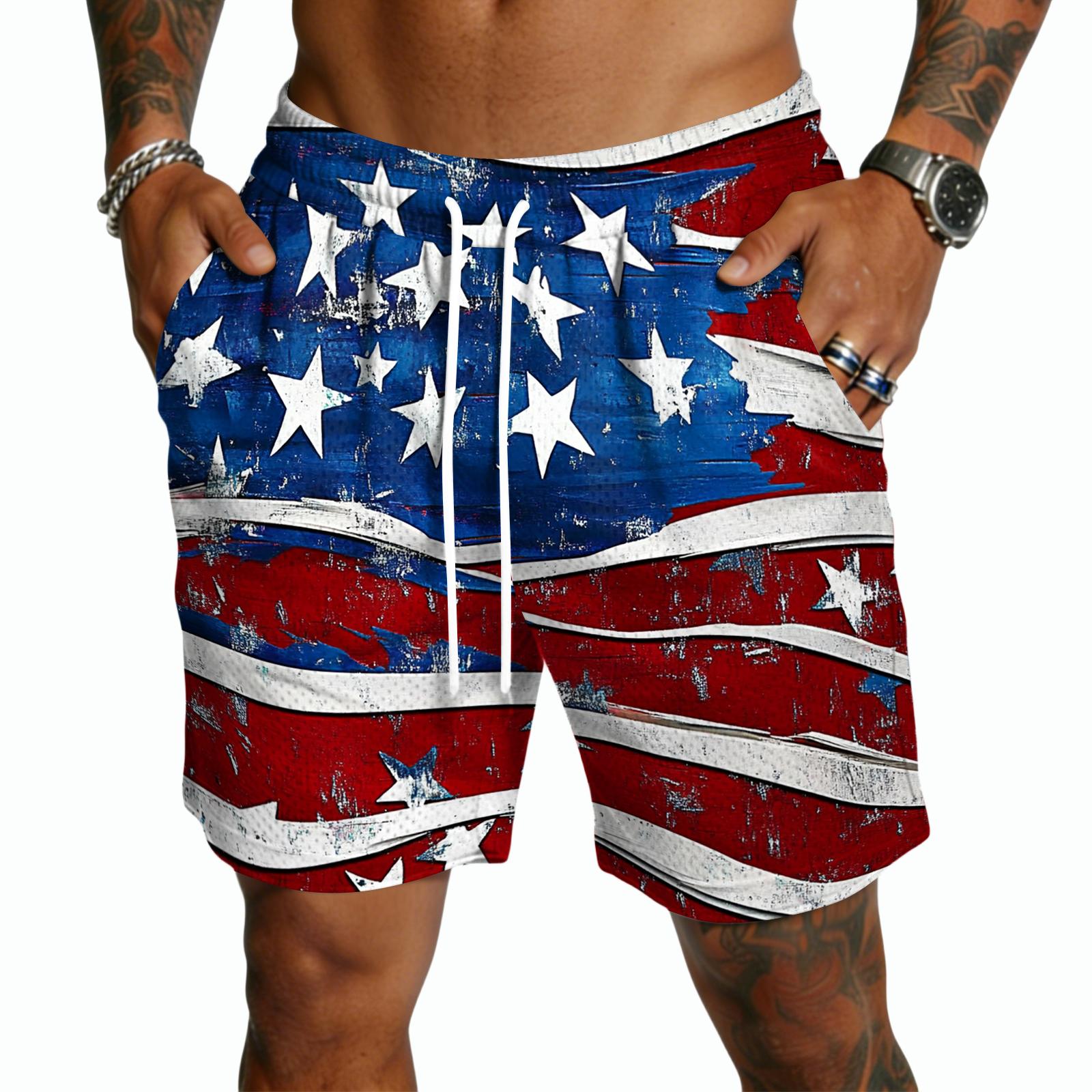 Мужские повседневные шорты на шнурке с плетением S