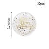 Dot Gold Polka Stamping Happy Birthday Party Decor Supplies Tableware Disposable