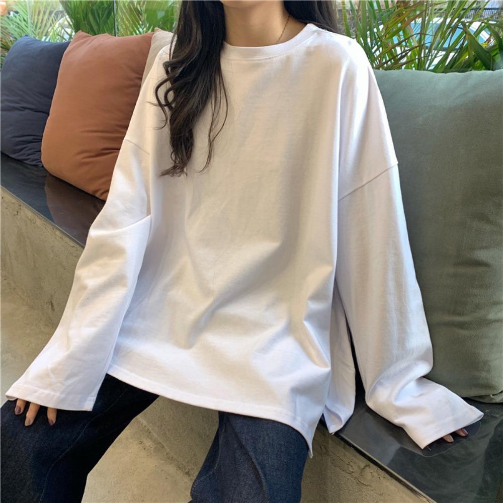 Long Sleeved T-shirt Women's Base Shirt Loose Top