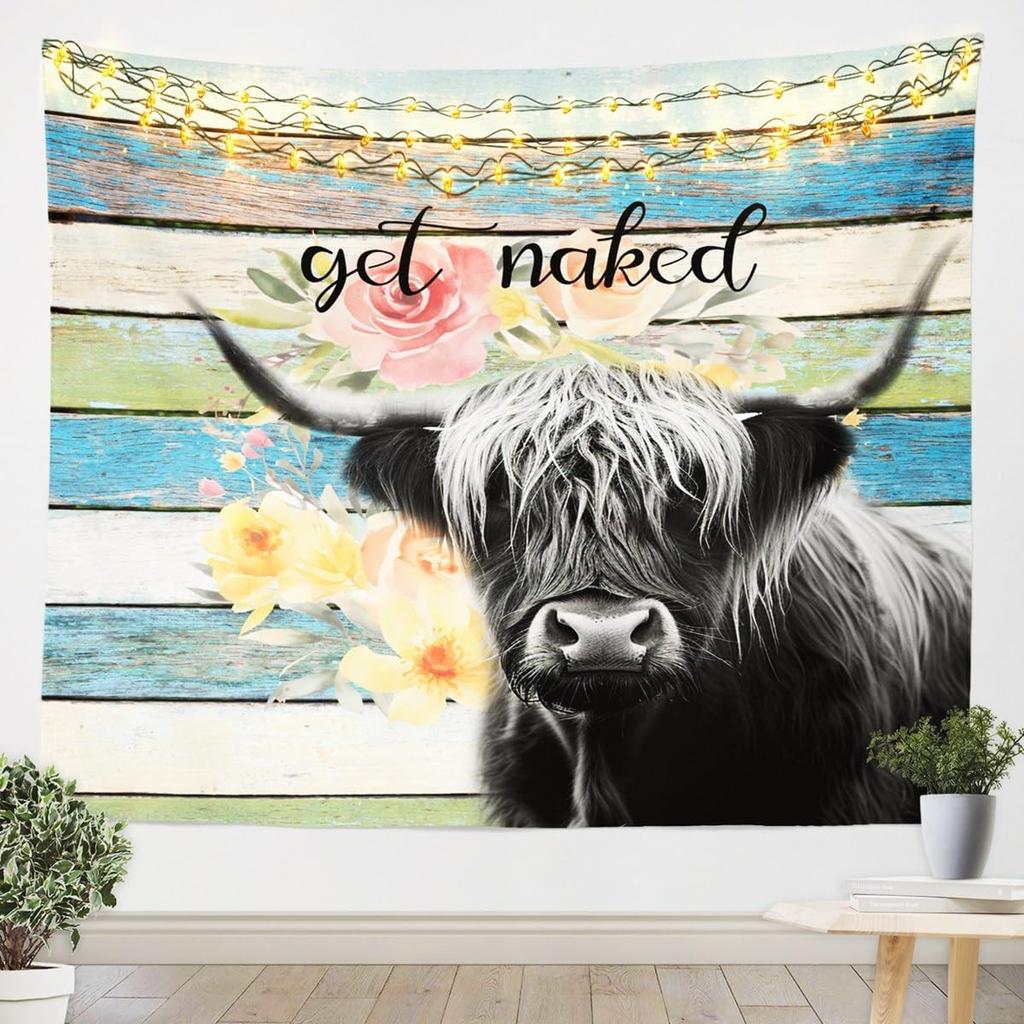 Black And White Cat Tapestry,Red Rose Floral Wall Hanging Art For Kids Girls Women Teens Bedroom Decor,3D Animals Plants Wall