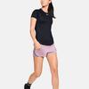 Under Armour Qualifier HexDelta Short Sleeve T-Shirt Women Tops Black 1326504-001
