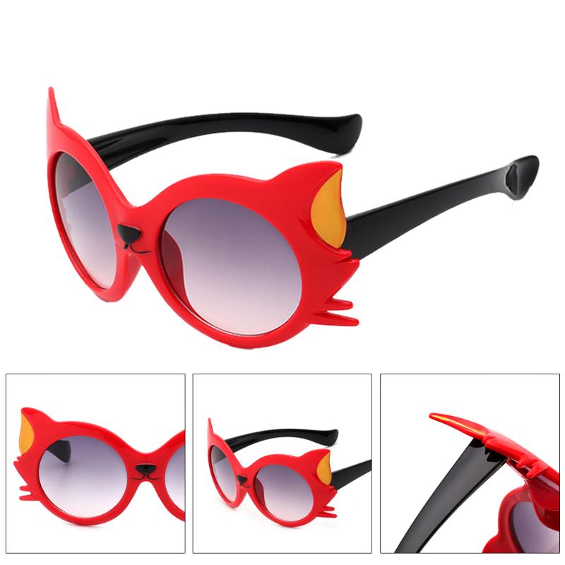 New Cute Cartoon Cat Anti UV400 Sun Glasses Kids Dresses Ornament For Girls