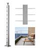 VEVOR Poste para Corrimão de Cabo, 36x2x2 Pol. Poste para Corrimão de Deck com Furo Horizontal e Furos Pré-Perfurados