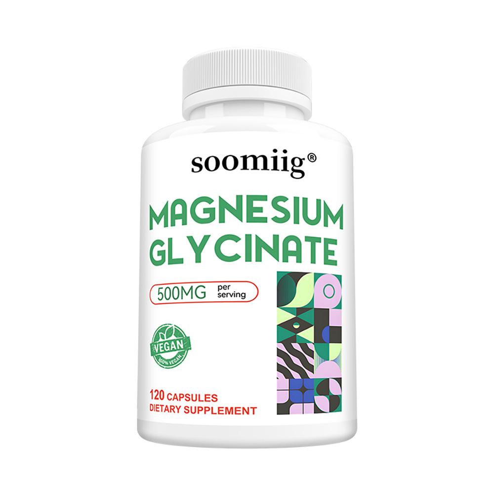 Magnesium Glycinate 500mg, 120 Capsules — Improves Mood, Boosts Immunity