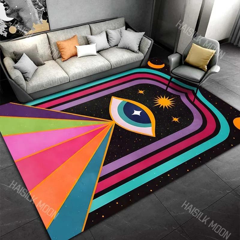 Cartoon Cat Carpet Mat Rug Home Decoration Colorful Animal Pattern Kids Room Bedroom Floor Mat Non-Slip Bedroom Decor Carpet