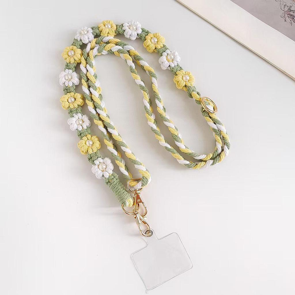 Adjustable Handmade Little Daisy Phone Chain - Personalized, Versatile, and Exquisite