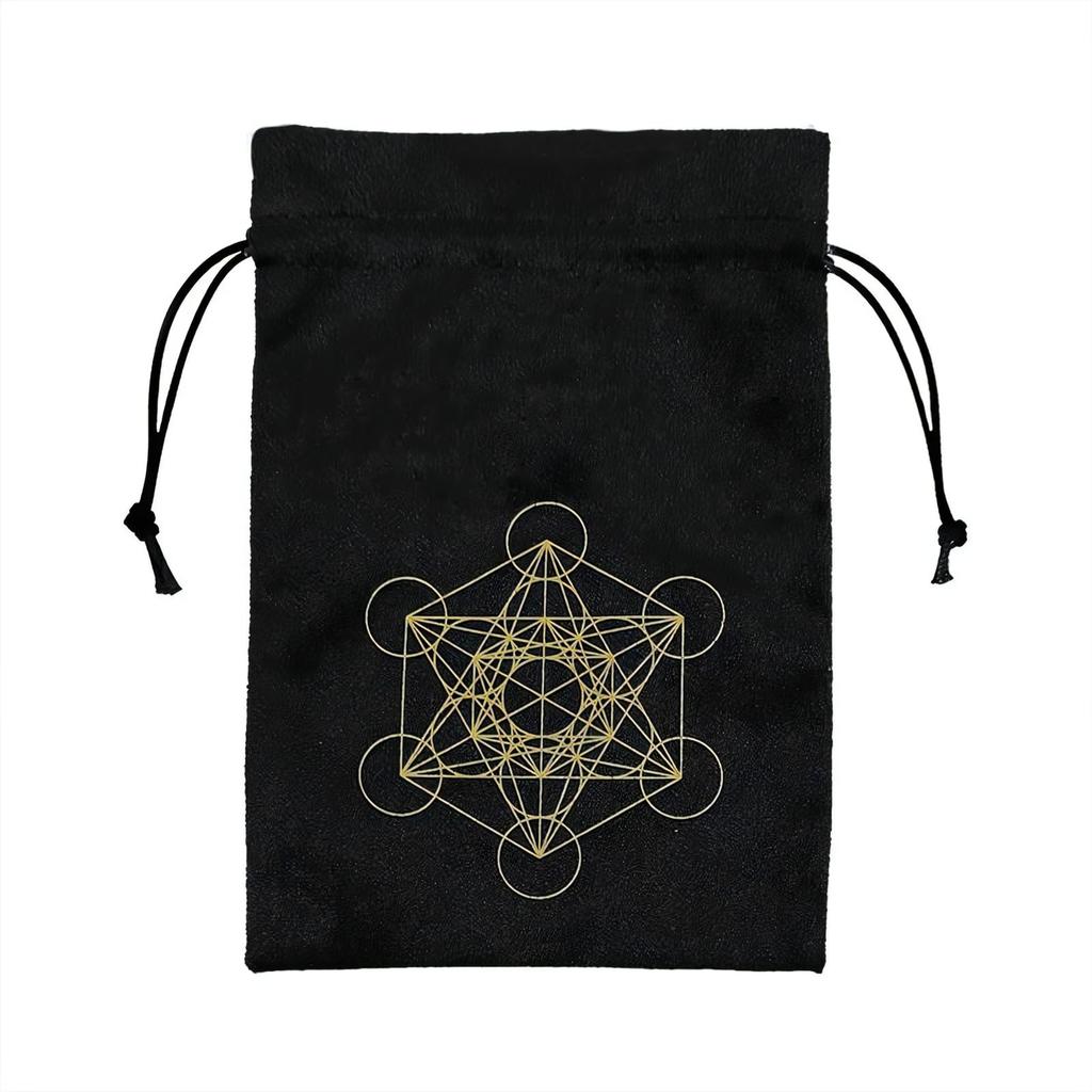Metatron Tarot Cloth, Tarot Tablecloth & Pouch with Astro Dice (Metatron Tarot Cloth & Pouch)