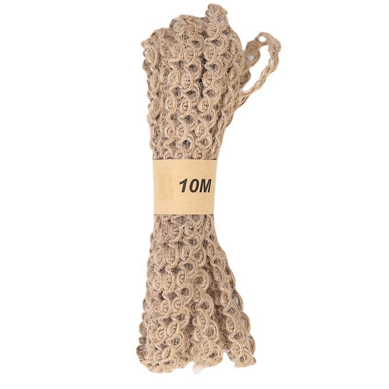 Hot Sell 10mm Natural Linen Webbing Strip for Craft and DYI Jute Ribbon for Decoration & Packing