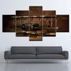 Canvas Painting Airplane Biplane Model 5 Pieces Wall Art Painting Modular Wallpapers Poster Print Decor