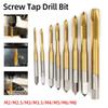 Machine Thread Tap Drill Bit HSS 6542 Titanium Metric Screw Machine Taps Straight Flute Hand Tool M2/M2.5/M3/M3.5/M4/M5/M6/M8
